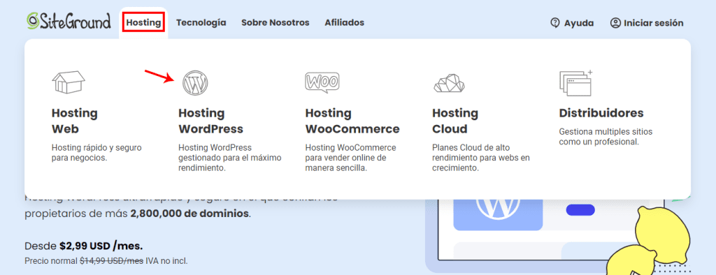 hosting wordpress